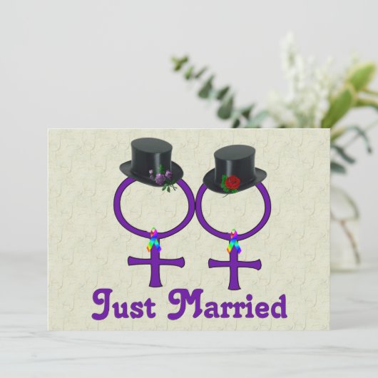 Invitation Une lesbienne mariée (Debout devant)