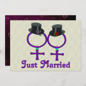 Invitation Une lesbienne mariée (Devant / Derrière)