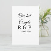 Invitation Une lettre initiale de nom de couple chaud date te (Debout devant)
