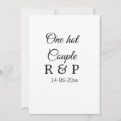 Invitation Une lettre initiale de nom de couple chaud date te (Dos)