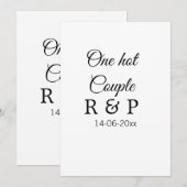 Invitation Une lettre initiale de nom de couple chaud date te (Devant / Derrière)