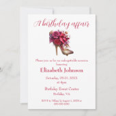 Invitation Une liaison d'anniversaire talons hauts (Devant)