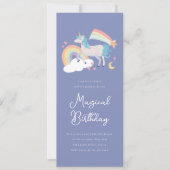Invitation Une licorne magique et Rainbow Birthday Party Invi (Devant)