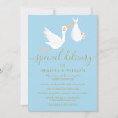 Invitation Une livraison spéciale Couples bébé Douche / Sprin (Devant)