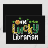 Invitation Une Lucky Librarian School St Patrick's Day (Devant / Derrière)