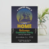 Invitation Une maison hantée est une maison heureuse Hallowee (Debout devant)