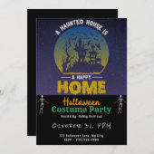 Invitation Une maison hantée est une maison heureuse Hallowee (Devant / Derrière)
