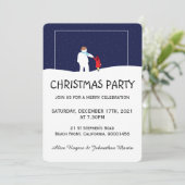 Invitation Une Marche Avec L'Invitation Du Fête De Noël Snowm (Debout devant)