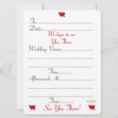 Invitation une mariage romantique (Dos)