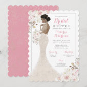 Invitation Une mariée afro-américaine en Fête des mariées de (Devant / Derrière)