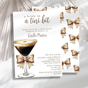 Invitation Une mariée dans une Baby Shower Martini pour la ma