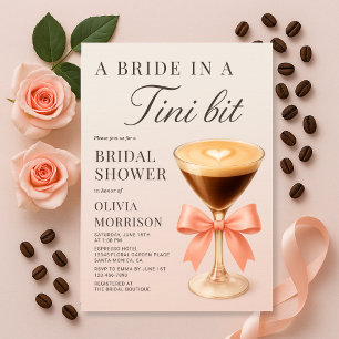 Invitation Une mariée dans une douche de mariage rose coquett
