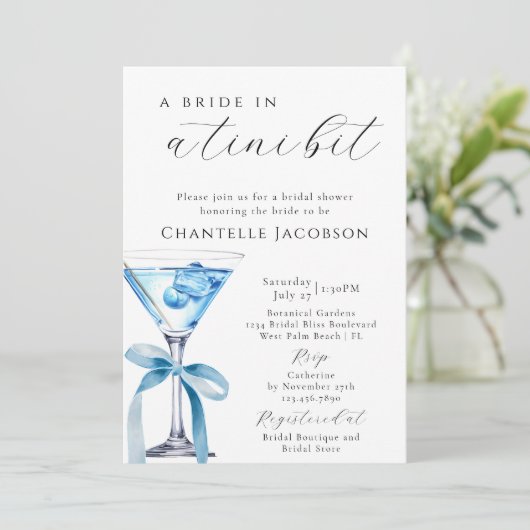 Invitation Une Mariée Dans Une Fête des mariées De Martini Bl (Debout devant)
