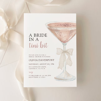 Invitation Une mariée dans une Fête des mariées Tini Bit Mart