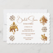 Invitation Une mariée d'éléphant indien en hindi (Devant)