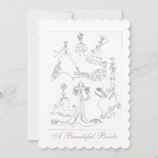 Invitation Une mariée magnifique (Devant)