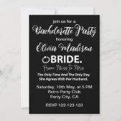 Invitation Une mariée noire et blanche pour devenir Bachelore (Devant)