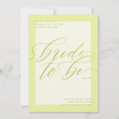 Invitation Une mariée verte | Fête des mariées de script mode (Devant)