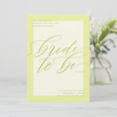 Invitation Une mariée verte | Fête des mariées de script mode (Debout devant)