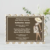 Invitation Une mère afro-américaine Baby shower sur invitatio (Debout devant)