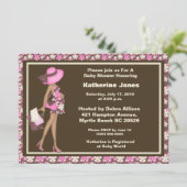 Invitation Une mère afro-américaine Baby shower sur invitatio (Debout devant)