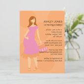 Invitation Une mère de sang neutre, petite fille, douche (Debout devant)