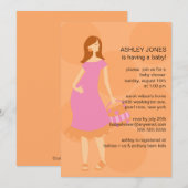 Invitation Une mère de sang neutre, petite fille, douche (Devant / Derrière)