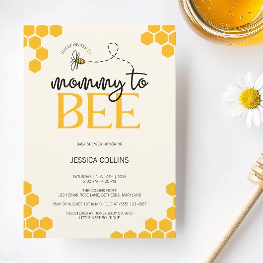 Invitation Une mère moderne neutre pour être Baby shower