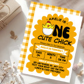 Invitation Une mignonne petite fille 1ère fête d'anniversaire