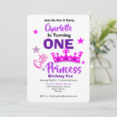 Invitation Une mignonne princesse 1er anniversaire Personnali (Debout devant)