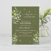 Invitation Une minuscule est en chemin Baby shower (Debout devant)