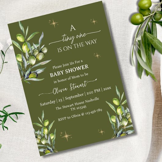 Invitation Une minuscule est en chemin Baby shower
