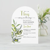 Invitation Une minuscule est en chemin Baby shower (Debout devant)