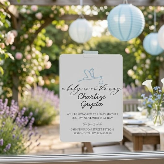 Invitation Une naissance est prévue Baby Shower 