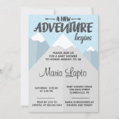 Invitation Une nouvelle aventure commence le Baby shower d'hi (Devant)