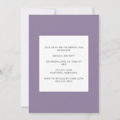 Invitation Une nouvelle Chapter Begins Lilac Graduation Invit (Dos)