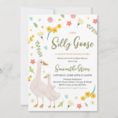 Invitation Une nouvelle douche de bébé Silly Goose (Devant)