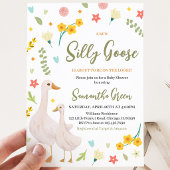 Invitation Une nouvelle douche de bébé Silly Goose