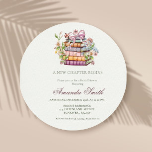 Invitation Une nouvelle Fête des mariées de livre de chapitre