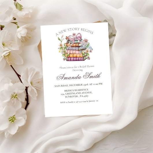 Invitation Une nouvelle Fête des mariées de livre de chapitre