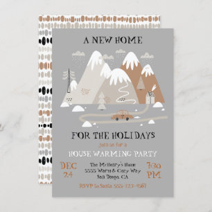 Invitation Une nouvelle maison pour la fête du réchauffement