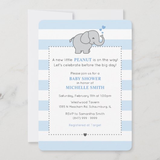 Invitation Une nouvelle petite cacahuète est en route ! - Gar (Devant)