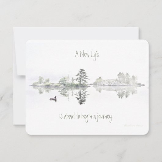 Invitation Une nouvelle vie : Un voyage est sur le point de (Devant)