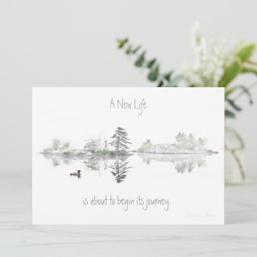 Invitation Une nouvelle vie : Un voyage est sur le point de c (Debout devant)