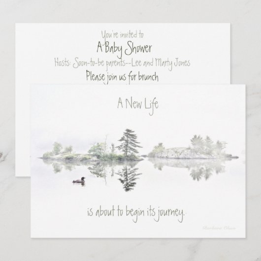 Invitation Une nouvelle vie : Un voyage est sur le point de c (Devant / Derrière)