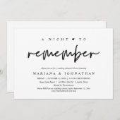 Invitation Une Nuit À Ne Pas Oublier, Dîner De Répétition Mar (Devant / Derrière)