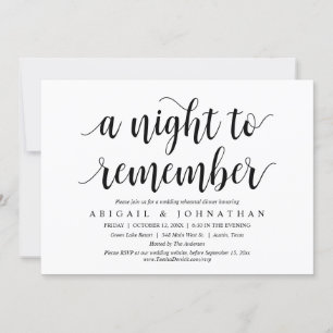 Invitation Une Nuit À Ne Pas Oublier, Dîner De Répétition Mar