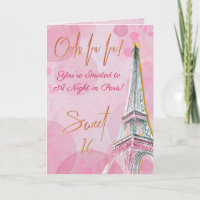 Une nuit à Paris Pink Gold Tour Eiffel Sweet 16