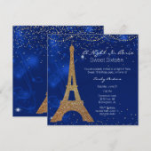 Invitation Une nuit à Paris Sweet sixteen (Devant / Derrière)