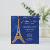 Invitation Une nuit à Paris Sweet sixteen (Debout devant)